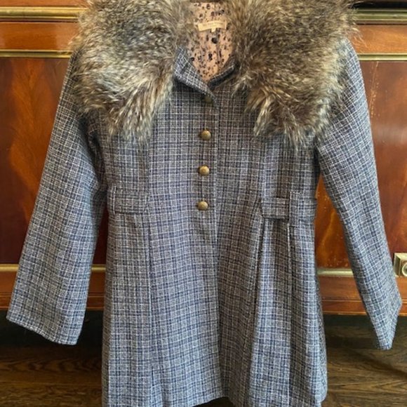 Blu Pony Vintage - Chasing Fireflies Other - Blu Pony Vintage / Chasing Fireflies Girls' peacoat w/faux fur collar. S…